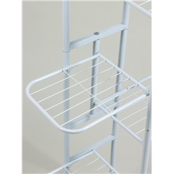 Подставка для цветов Greengo, 5 полок, 44×22×95 см, напольная, металл, белая