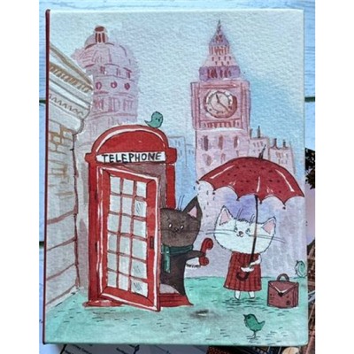 Фотоальбом 10х15 на 100 фото "cat's adventures: London" FA 100.027-2 Полином