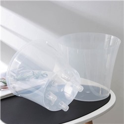 Кашпо для цветов со вставкой «Арте», 5 л, прозрачное