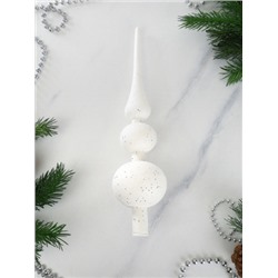 Верхушка на елку Пика 30 см белая / ZAF210140 /уп 100/220/
