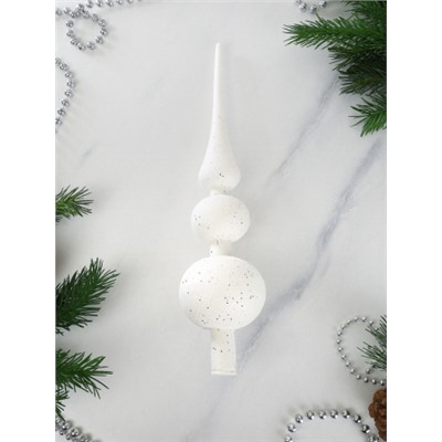 Верхушка на елку Пика 30 см белая / ZAF210140 /уп 100/220/