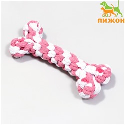 Игрушка канатная «Плетёная кость», до 15 см, до 60 г, микс цветов