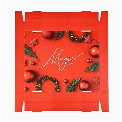 Коробка подарочная новогодняя складная Magic time, 30×24.5×15 см, Новый год
