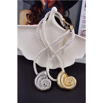 Колье с крупной ракушкой "Морская симфония" на шнурке + Подарок, в подарочном мешочке НАТАЛИ, 1131008