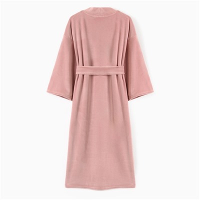 Халат домашний женский KAFTAN Plushy, размер 44-46, розовый