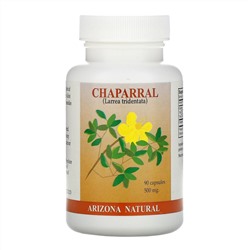 Arizona Natural, чапараль, 500 мг, 90 капсул
