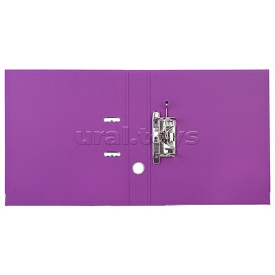 Папка с арочным механизмом A4 50 мм PP двусторонний разобранная, металлическая окантовка, запечатка форзаца, наварной карман с этикеткой, фиолетовая
