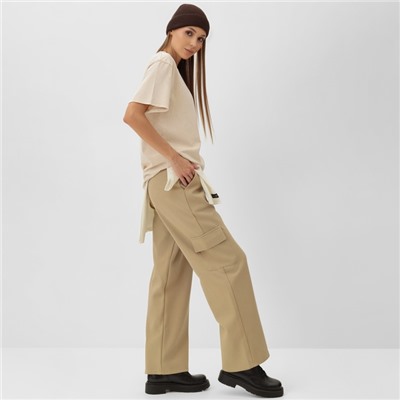 Футболка женская из вареного хлопка Mist Don't touch me, размер 42-44, цвет молочный