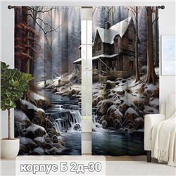 Портьеры с принтом, 3*2,6 см (без тюля)