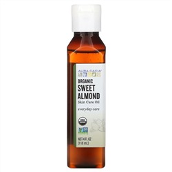 Aura Cacia, Organic, Skin Care Oil, Sweet Almond, 4 fl oz (118 ml)