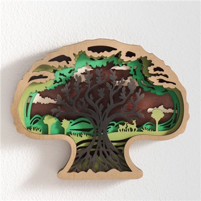 Панно настенное дерево «Древо жизни», декор, 13.8×17.4 см