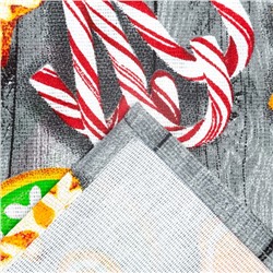 Набор новогодних кухонных полотенец Доляна «Новогоднее печенье » 35×60 см-2 штуки, 100% хлопок