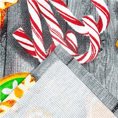 Набор новогодних кухонных полотенец Доляна «Новогоднее печенье » 35×60 см-2 штуки, 100% хлопок