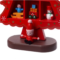 Сувенир «Ёлка с ячейками под подарки», 14.5×19.5 см, красная