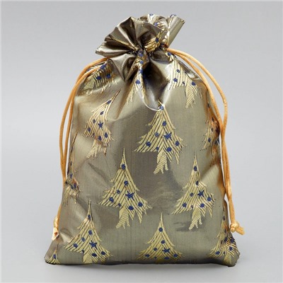 Мешочек подарочный парча «Новогодняя ночь», 16×24 см ± 1.5 см