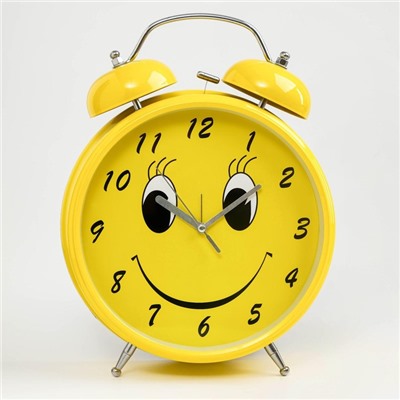 Часы - будильник настольные «Смайл», на подвесе, дискретный ход, d=20 см, 30×23 см, от батареек 2хАА