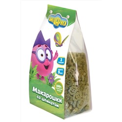 Макароны детские "Смешарики" с Шпинатом 250г ЭКОПРОДУКТЫ, 1189860