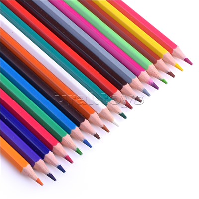 Карандаши цветные пластиковые "Dolce Vita" 18 цветов, 2М, диаметр грифеля 2,65 мм, шестигранные, в картонной коробке