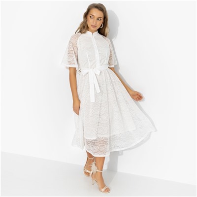 Платье из кружева на подкладе, Моя итальянская история (изящная, с поясом)