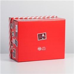 Коробка подарочная новогодняя складная «Новогодний подарок», 31×25.5×16 см, Новый год