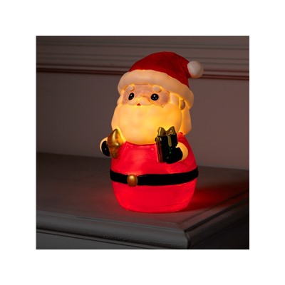 Светодиодная фигура «Дед Мороз» 8×19×8 см, пластик, от батареек LR44×3, свечение тёплое белое