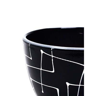 Горшок цветочный «Иллюзия» 1.65 л, чёрный