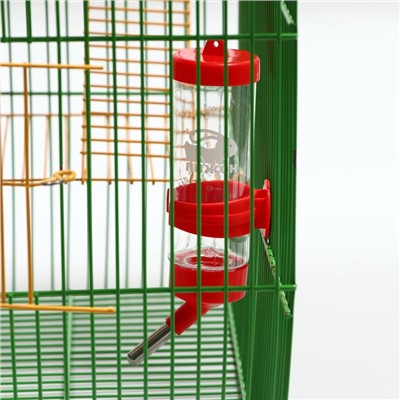 Поилка для грызунов Пижон FRIENDS, 125 мл, 12.5×4.5 см, красная