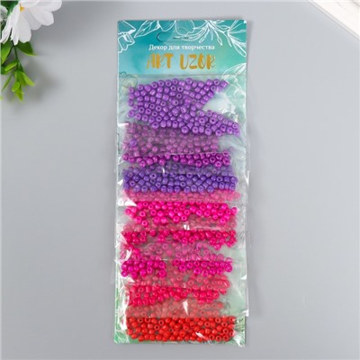 Бисер круглый 6/0 «Оттенки заката», 8 цветов × 10 г