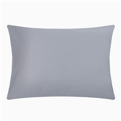Наволочка «Этель», 50×70 см, серая, мако-сатин, хлопок 100%