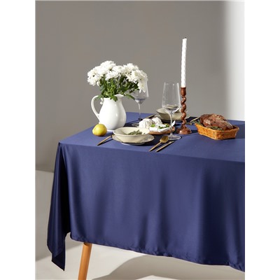 Скатерть «Этель» Sapphirine, тёмно-синяя, 150×110 см