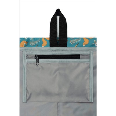 Мешок для обуви объемный Лисы, зеленый фон НАТАЛИ, 876424