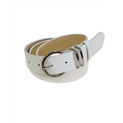 Ремень женский  из искусственной кожи, цвет белый