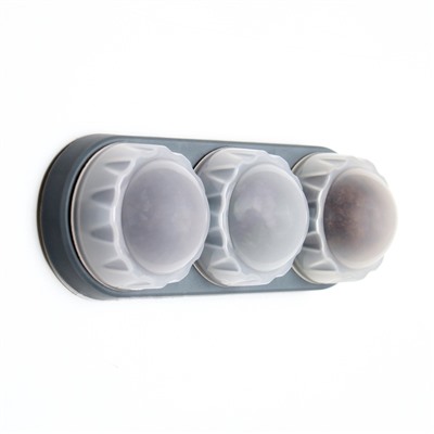 Игрушка для кошек из кошачьей мяты «Вращающиеся шарики» на основании,14×6 см, серая