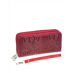 Женское портмоне из искусственной кожи, цвет красный