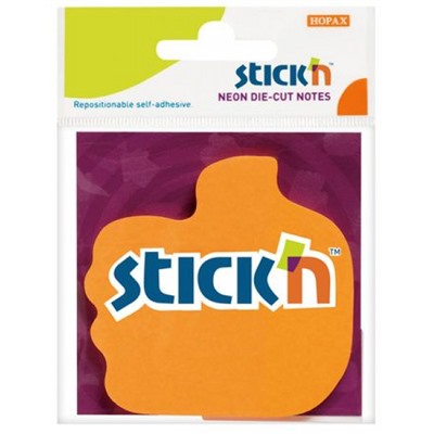 Бумага для заметок с клеевым краем Stick`n 50л "Большой палец" оранжевый 70г/м2 21178 (822667) Hopax