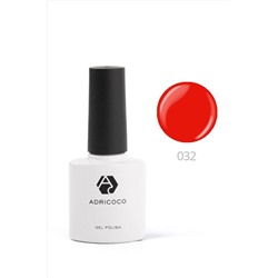 ADRICOCO Цветной гель-лак для ногтей №032, алый, 8 мл KRISTALLER, 1109571