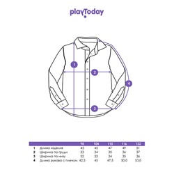 Сорочка текстильная для мальчиков (regular fit)