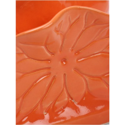 Салфетница «Цветок», 12×5×10 см, керамика, оранжевая