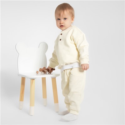 Толстовка детская MINAKU: Basic Line BABY, рост 86-92 см, молочная