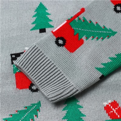 Костюм для мальчика (джемпер, штаны) вязаный «Крошка Я. Машинки», рост 68-74 см