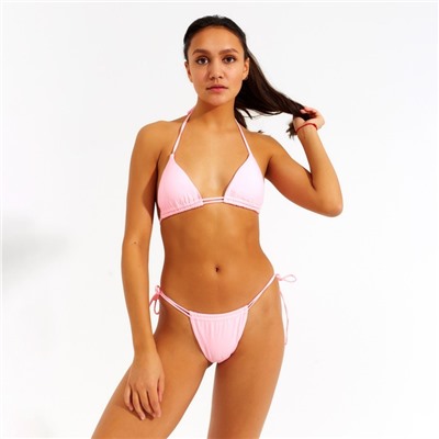 Купальник раздельный с завязками женский MINAKU, розовый, размер 46