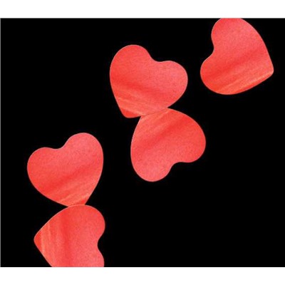 Конфетти бумажное сердца (красное)