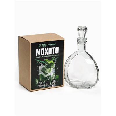 Подарочный набор для приготовления настойки «Мохито», набор специй, штоф