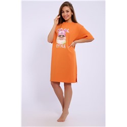 Платье ЕПЛ-1058 (Темно-оранжевый)