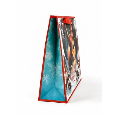 Пакет подарочный крафтовый, «С Новым Годом», 30×26×9 см