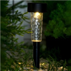 Садовый светильник на солнечной батарее «Трапеция», 5×34×5 см, 1 LED, свечение тёплое белое