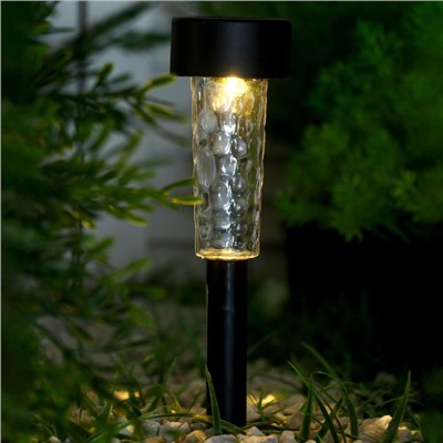 Садовый светильник на солнечной батарее «Трапеция», 5×34×5 см, 1 LED, свечение тёплое белое