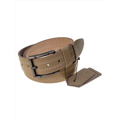 Ремень мужской из натуральной кожи, цвет бежевый