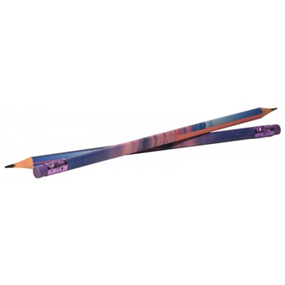 Карандаш пластиковый "Облака" трехгранный с ластиком НВ LXLPWF-HC1 LOREX
