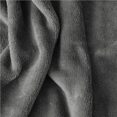 Плед «Этель», 150×200 см, корал-флис, серый